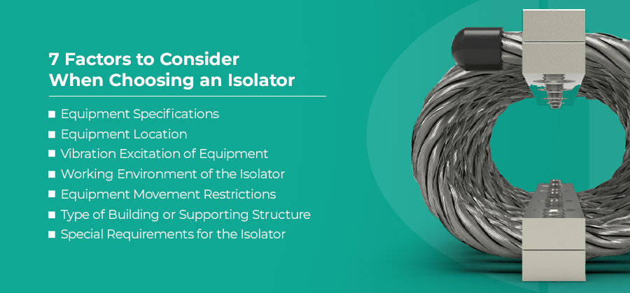 7 factors to consider when choosing a wire rope isolator