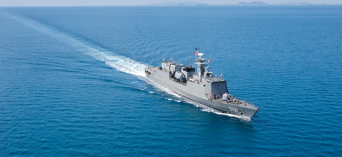 naval ship sailing in the ocean