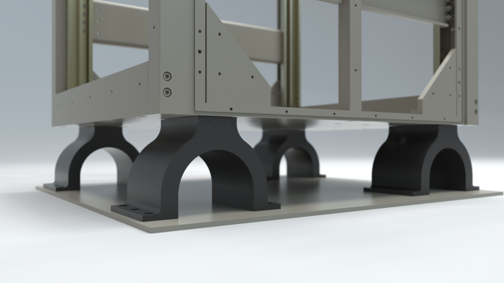 IDC arch mount elastomeric isolator